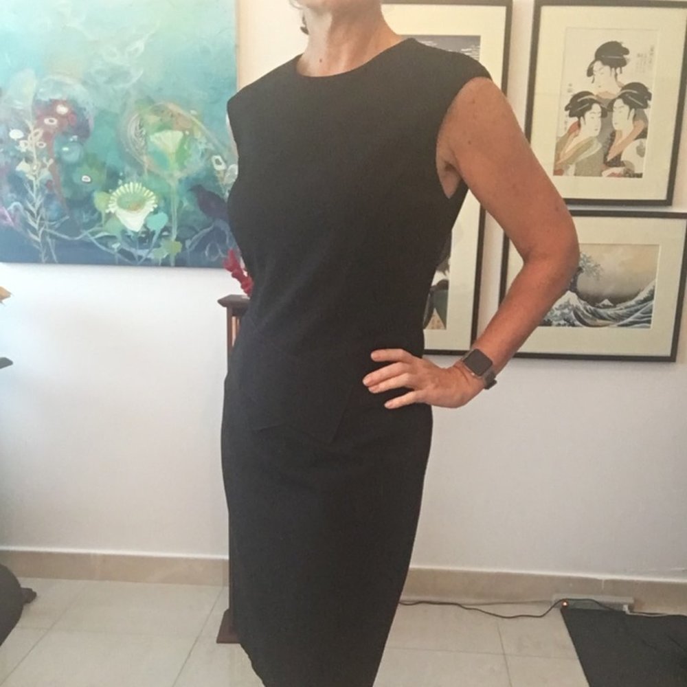 Lafayette 148 Dress with Peplum waist - Black, M